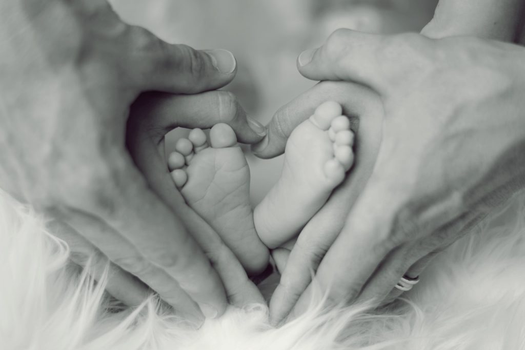 Grayscale Photo Of Baby Feet With Father And Mother Hands In 733881 1024x682